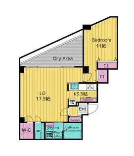 レジデンス広尾【1階】の間取り