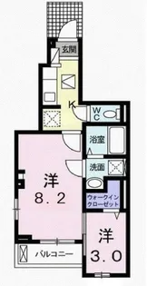 イリーデII【1階】の間取り