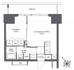 東京都港区海岸1【マンション】の間取り