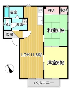 マグノリア保戸野A【1階】の間取り