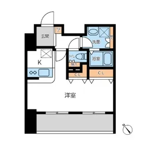フォレシティ六本木【10階】の間取り
