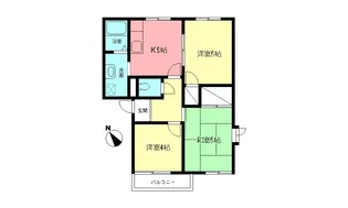 一ツ橋ハイツ【2階】の間取り