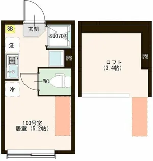 ハーモニーテラス高松I【1階】の間取り