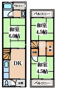大阪府門真市東江端町【一戸建】の間取り
