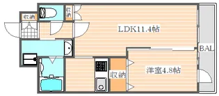 グロースメゾン博多山王【5階】の間取り
