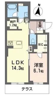 ラヴィエール浦和元町【1階】の間取り
