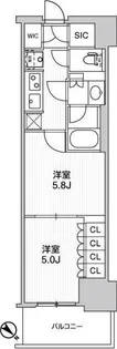 WORVE横浜伊勢佐木町【14階】の間取り