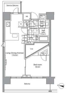 パークハビオ恵比寿【12階】の間取り