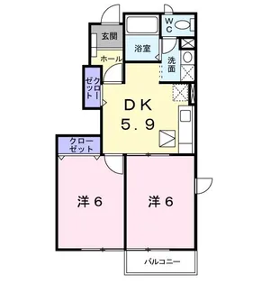 ル・モンドFI【1階】の間取り