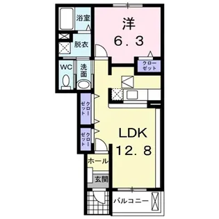 ピュール ジャンC【1階】の間取り