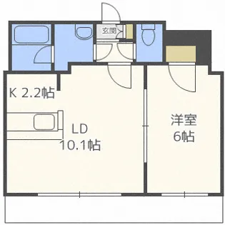 アルバ桑園【6階】の間取り