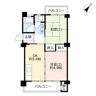 UR奈良北【8階】の間取り