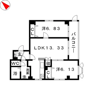エンブル・ピュア梅屋町【1階】の間取り