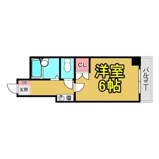 リバティ都島【1階】の間取り