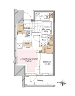 ブランシエスタ白山【13階】の間取り