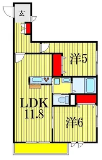 FAIRFIELD COTTAGE【1階】の間取り