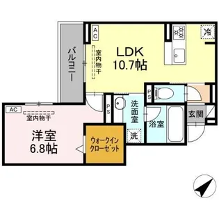 D rivet 谷田【3階】の間取り