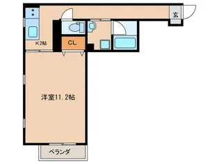 クオリア若宮町【10階】の間取り