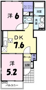 シエルブルーII【1階】の間取り