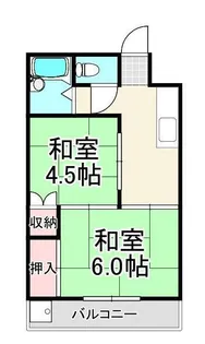 ハイツ芙蓉【5階】の間取り