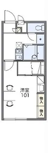 レオパレス南光【2階】の間取り