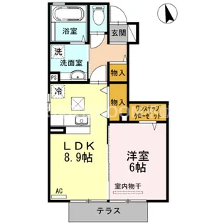 ガレンド吉尾 B棟【1階】の間取り