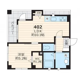 エクセルカーナ 祐天寺【4階】の間取り