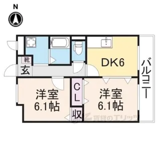 エスポワール・プレース【1階】の間取り
