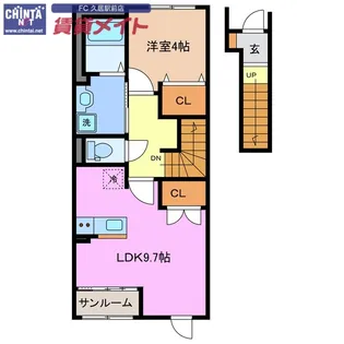 レインボーヒルズ ネクスト【2階】の間取り