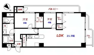 白金台パークサイドハイツ【7階】の間取り