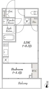 ルミーク本町イースト【5階】の間取り