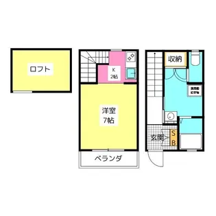 ピュアフリー高宮II【1階】の間取り