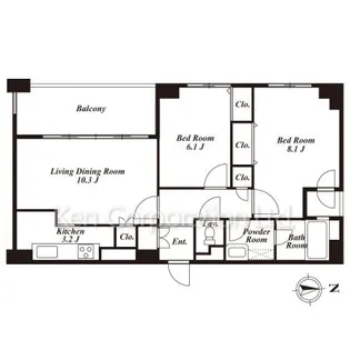 ISハイツ【12階】の間取り
