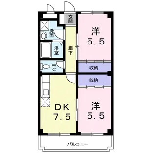 プラス松下南【2階】の間取り