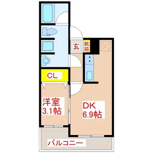 COURTFERIA【11階】の間取り