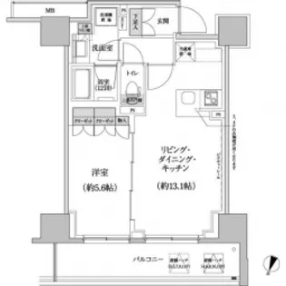 パークハビオ渋谷本町レジデンス【9階】の間取り