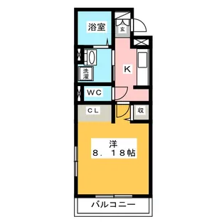 BRICK逢妻【4階】の間取り