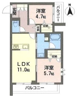 ベラチッタ 桜川【3階】の間取り