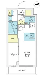 アジールコート豪徳寺【1階】の間取り