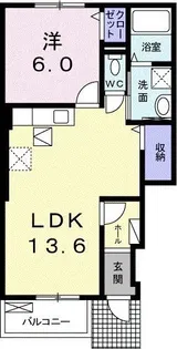 グラン・トワ【1階】の間取り