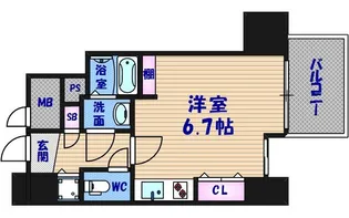 アドバンス心斎橋グランガーデン【2階】の間取り