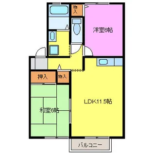 ボヌール・F【2階】の間取り
