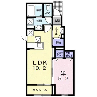 コンフォート アライブV【1階】の間取り