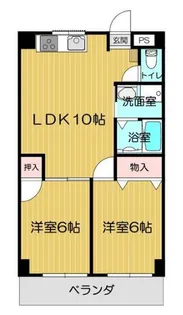 ハーベスト貝塚【2階】の間取り