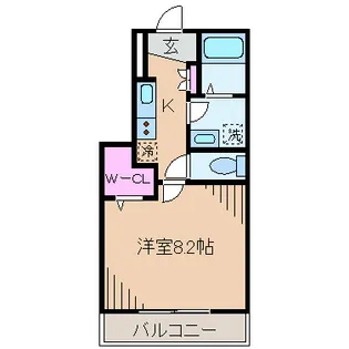 クラージュ元住吉【2階】の間取り