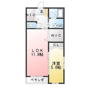 グランスタジオ安西【2階】の間取り