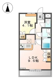 グリンパル幸南【1階】の間取り