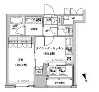 ウエストパークタワー池袋【4階】の間取り