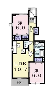 アンビエンテII【1階】の間取り
