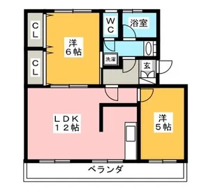 桃山コーポ【1階】の間取り